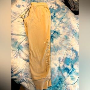 PINK by Victorias Secret khaki colored jogger sweatpants•Size Small•silv…